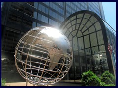 Sears Tower - street level at Wacker/Jackson with glass entrance and globe.